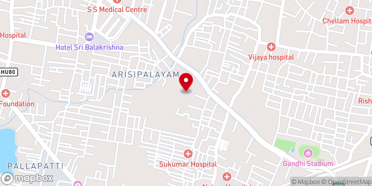 Map showing location of Infant Jesus Cathedral