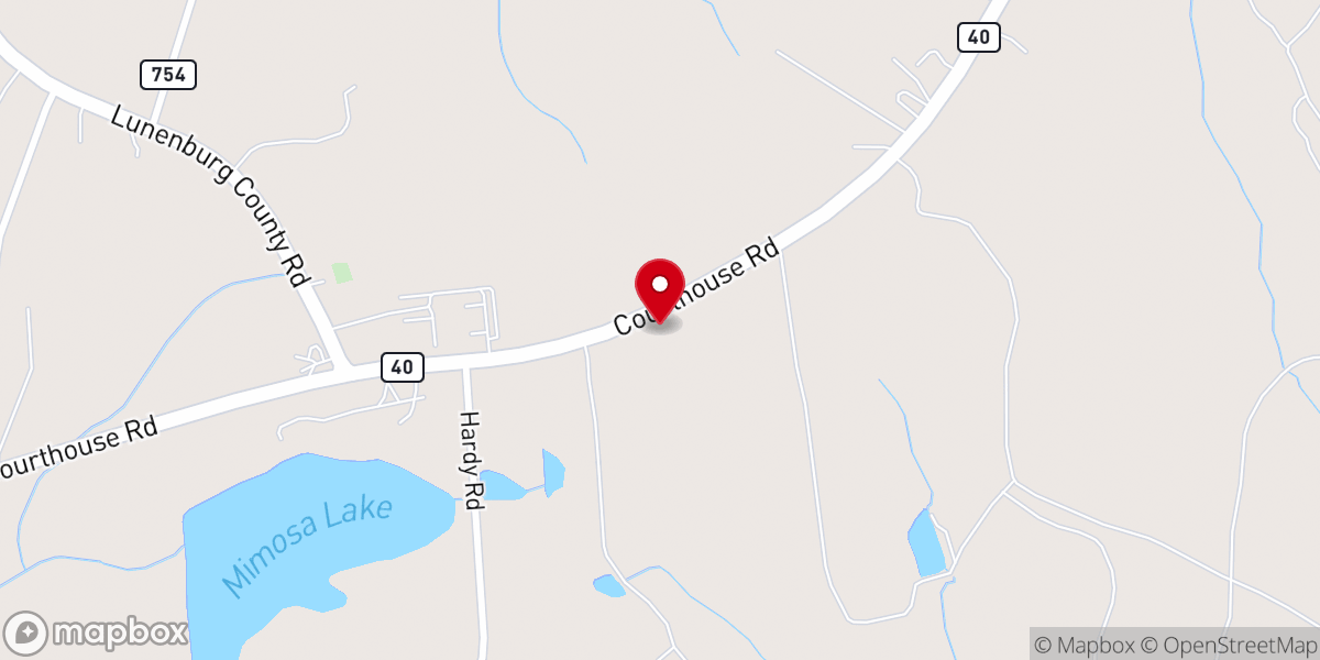 Map showing location of Reedy Creek Christian Church