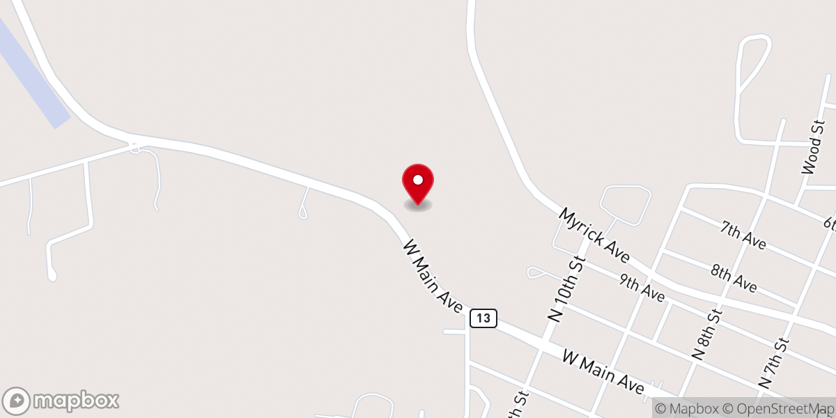 Map showing location of Gateway Baptist Church