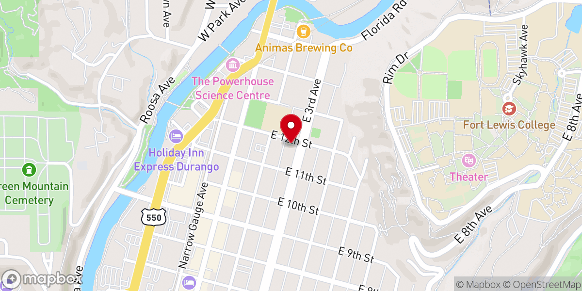 Map showing location of First Presbyterian Church
