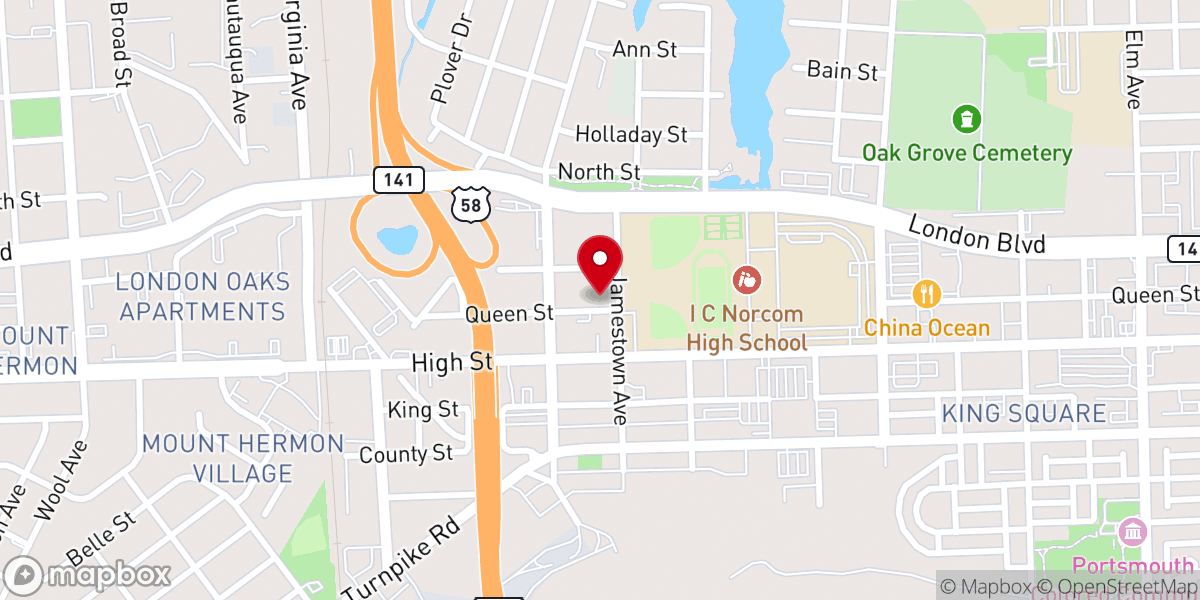 Map showing location of Cottage Place United Methodist