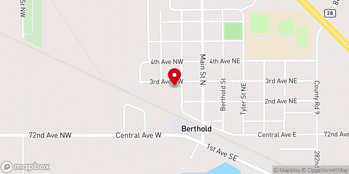 Map showing location of St. Ann's Catholic Church