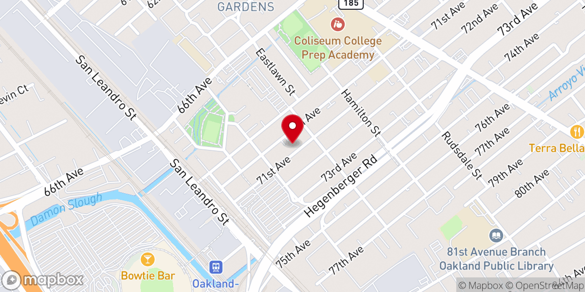 Map showing location of Union Baptist Church