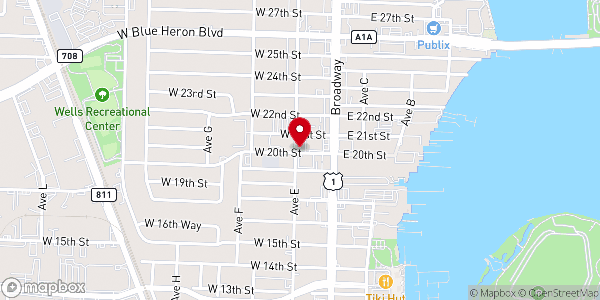 Map showing location of Community Church of the Palm Beaches