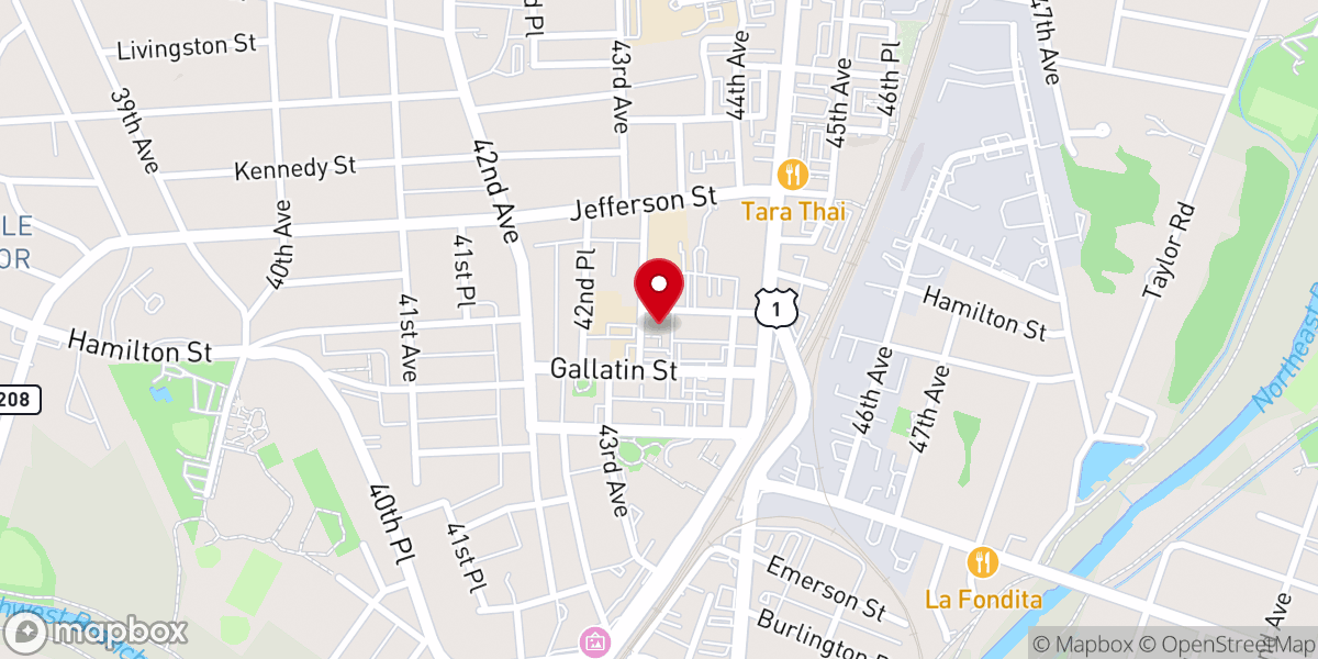 Map showing location of Saint Jerome Catholic Church