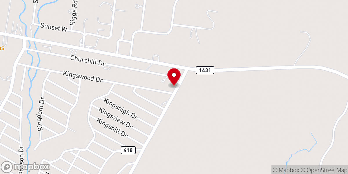 Map showing location of Grace Community Church