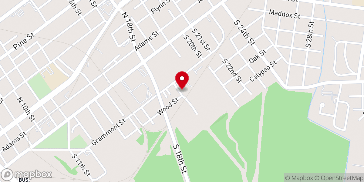Map showing location of Liberty Hill Baptist Church