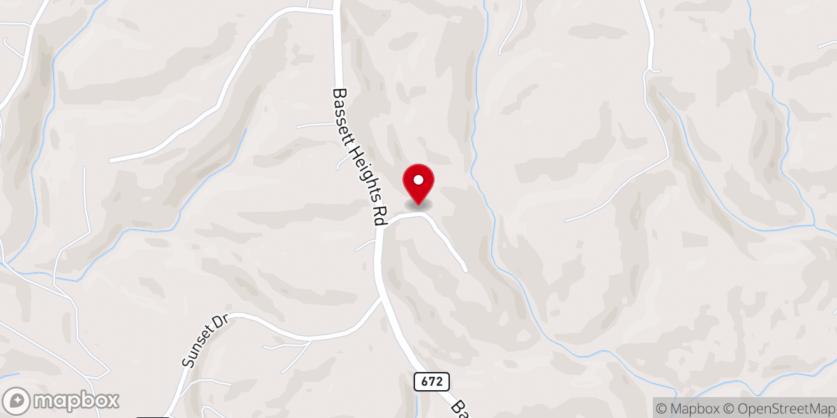 Map showing location of Friendship Baptist Church