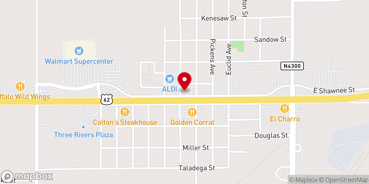 Map showing location of Macadonia Baptist Church