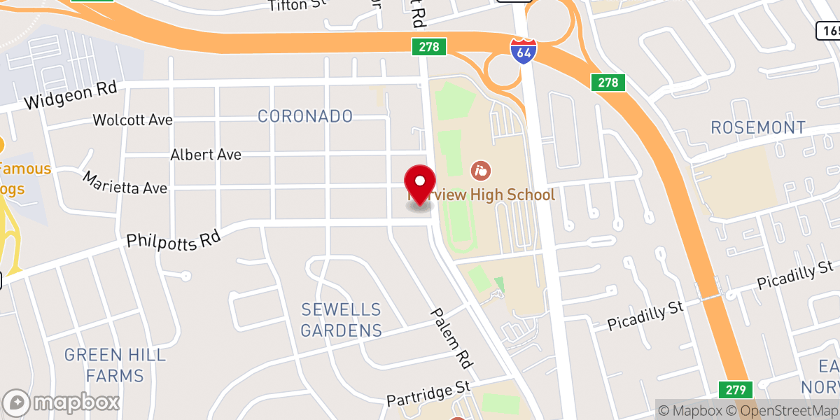 Map showing location of New Mount Zion Church of God