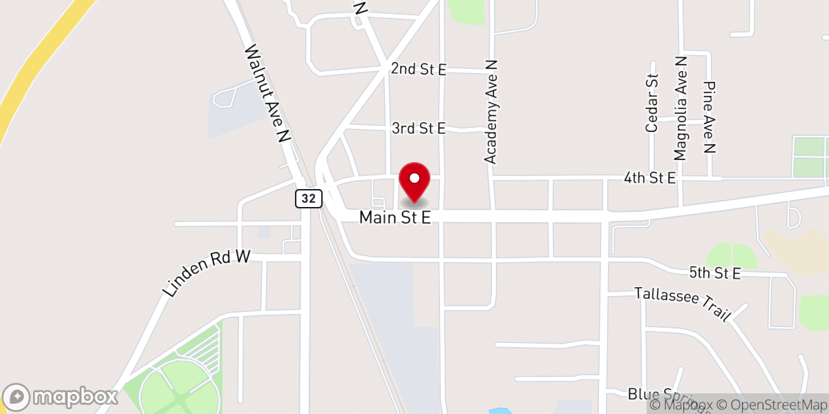 Map showing location of First Baptist Church-Leesburg