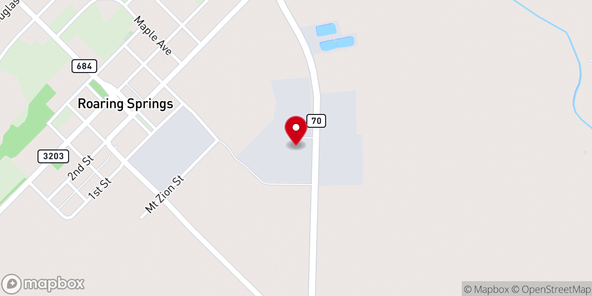 Map showing location of Springs of Life Cowboy Church