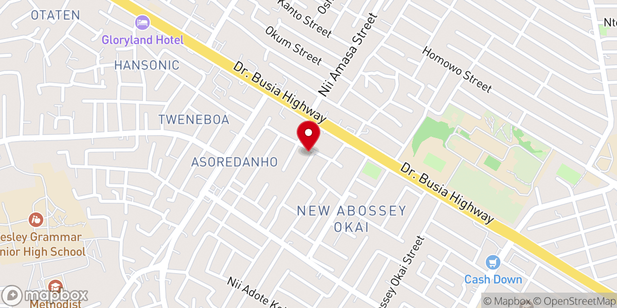 Map showing location of PIWC Kaneshie