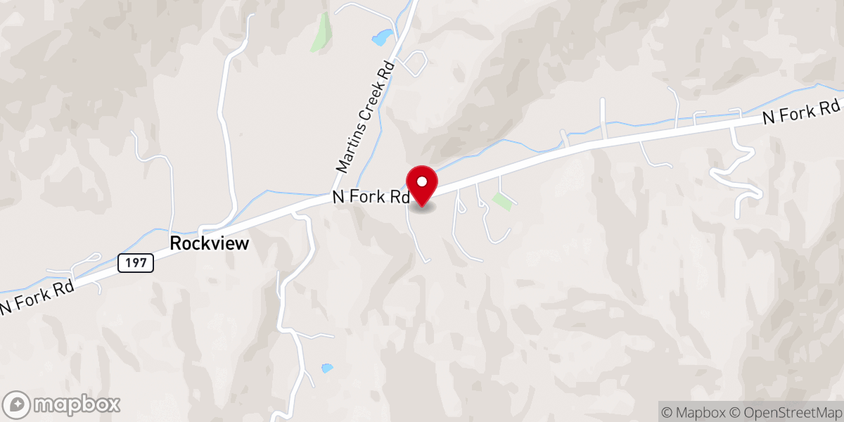 Map showing location of North Black Mountain Church