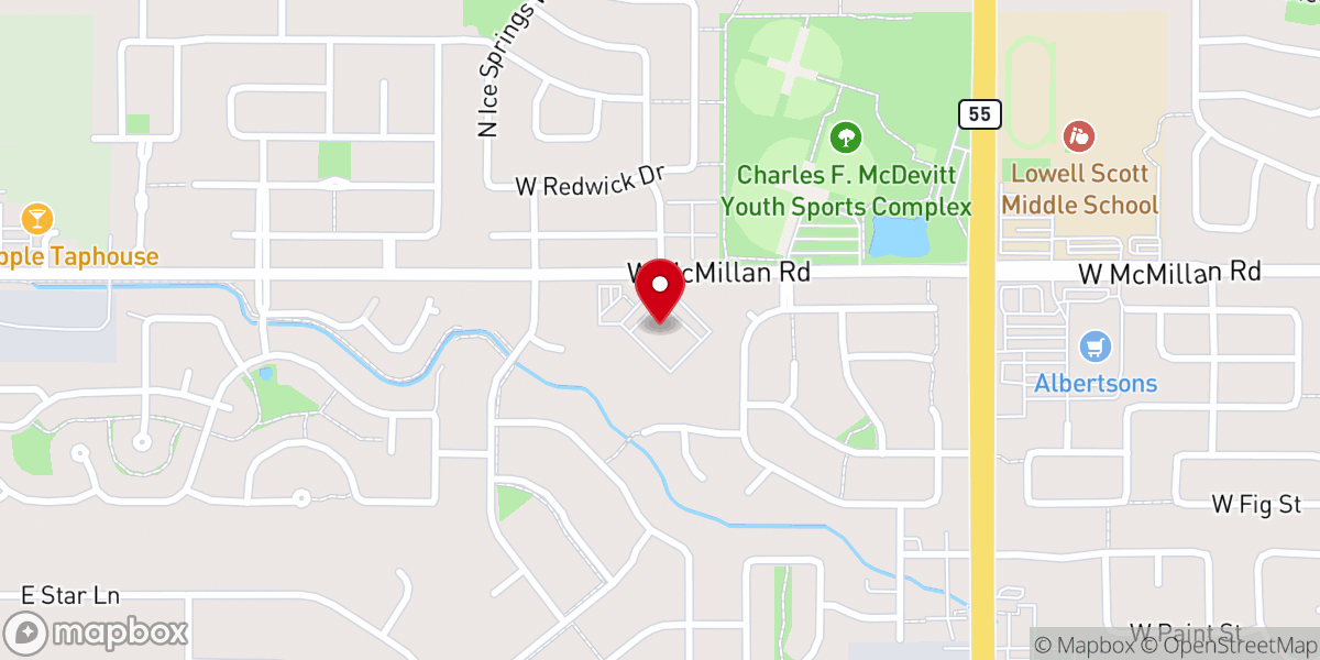 Map showing location of Living Hope Bible Church
