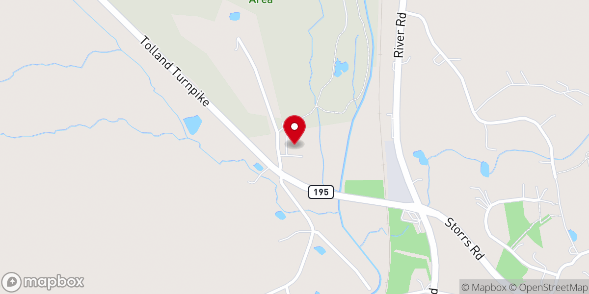 Map showing location of Storrs Community Church