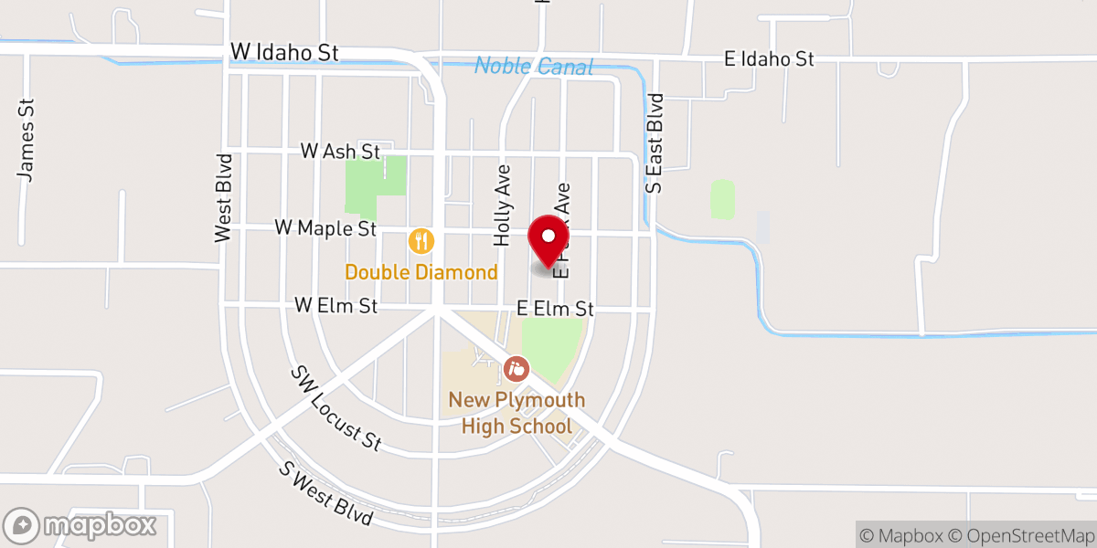 Map showing location of New Plymouth Seventh-day Adventist Church