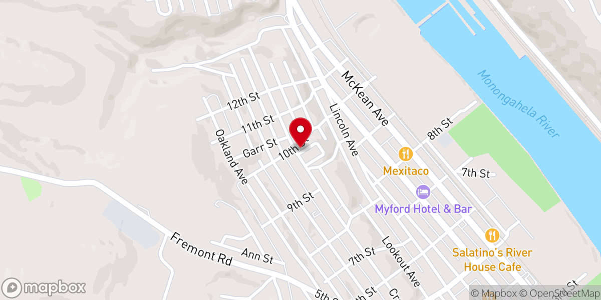 Map showing location of Full Gospel Fellowship Church