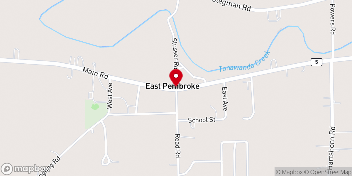 Map showing location of East Pembroke