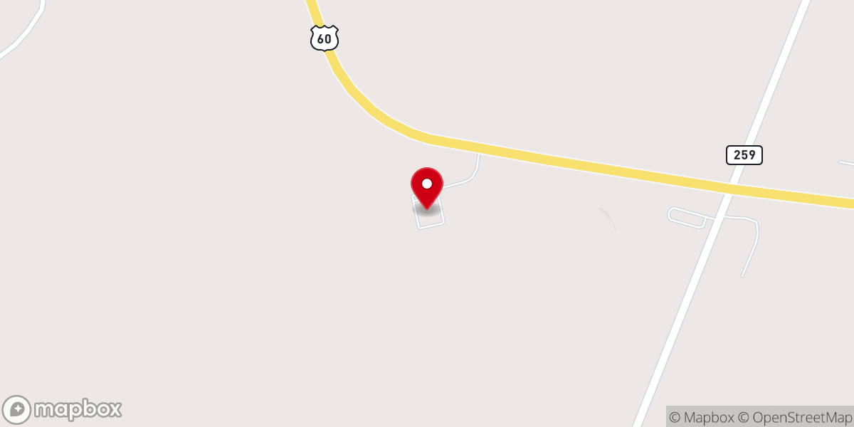 Map showing location of Hardinsburg Baptist Church