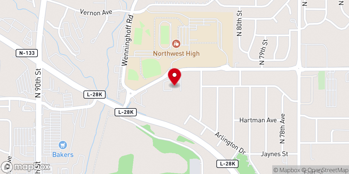 Map showing location of Emmanuel Fellowship Church
