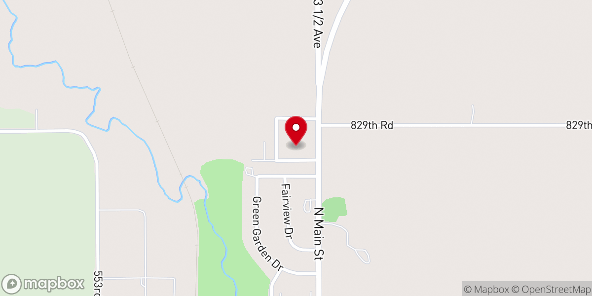 Map showing location of Madison County Courthouse