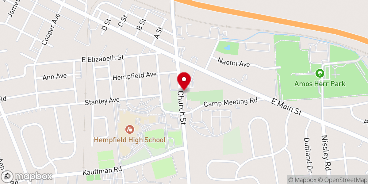 Map showing location of Church of God of Landisville