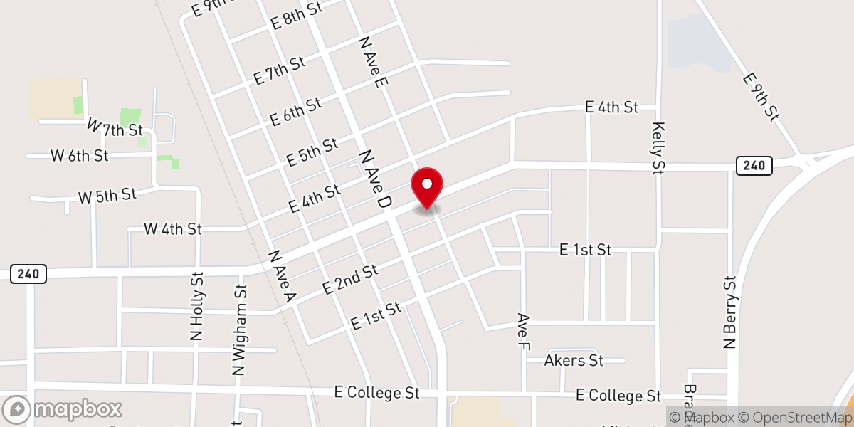 Map showing location of Grace Lutheran Church Burkburnett