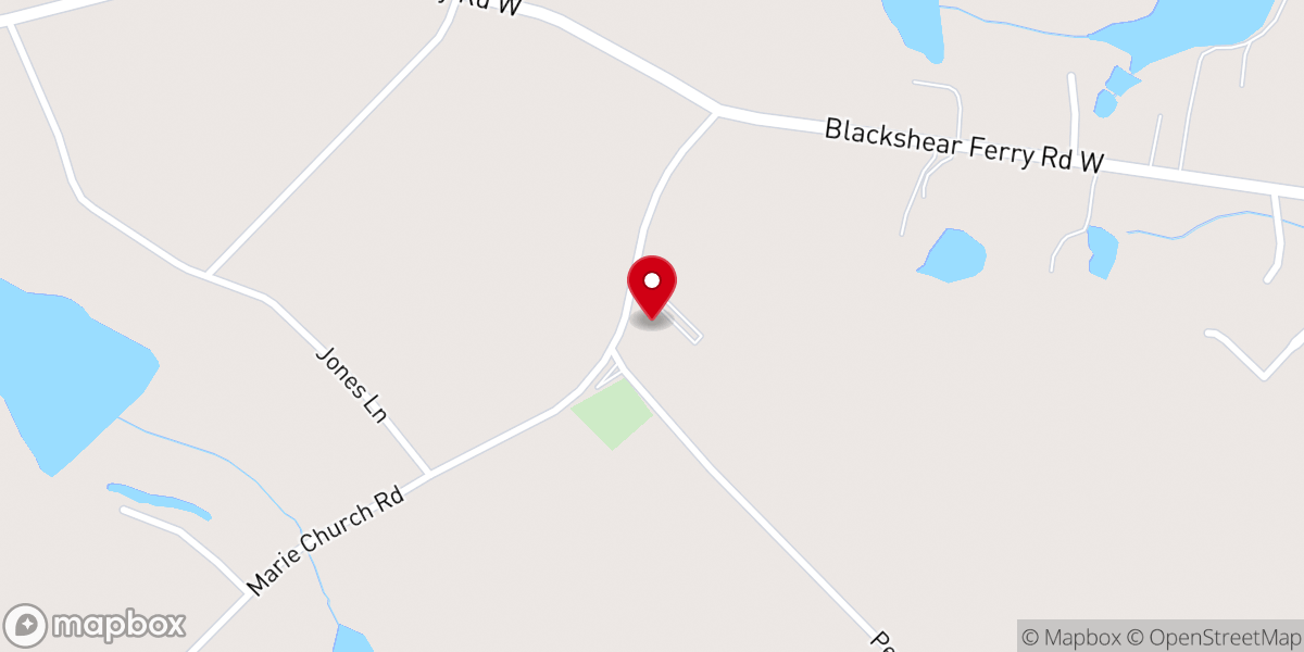 Map showing location of Marie Baptist Church