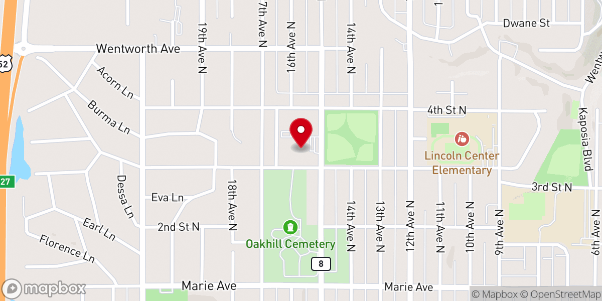 Map showing location of Luther Memorial Church ELCA