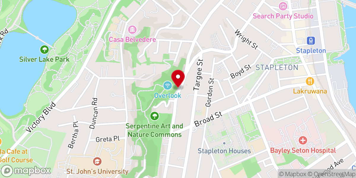 Map showing location of Serpentine Commons