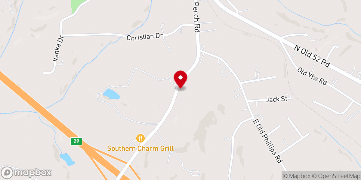 Map showing location of Mt Moriah Baptist Church