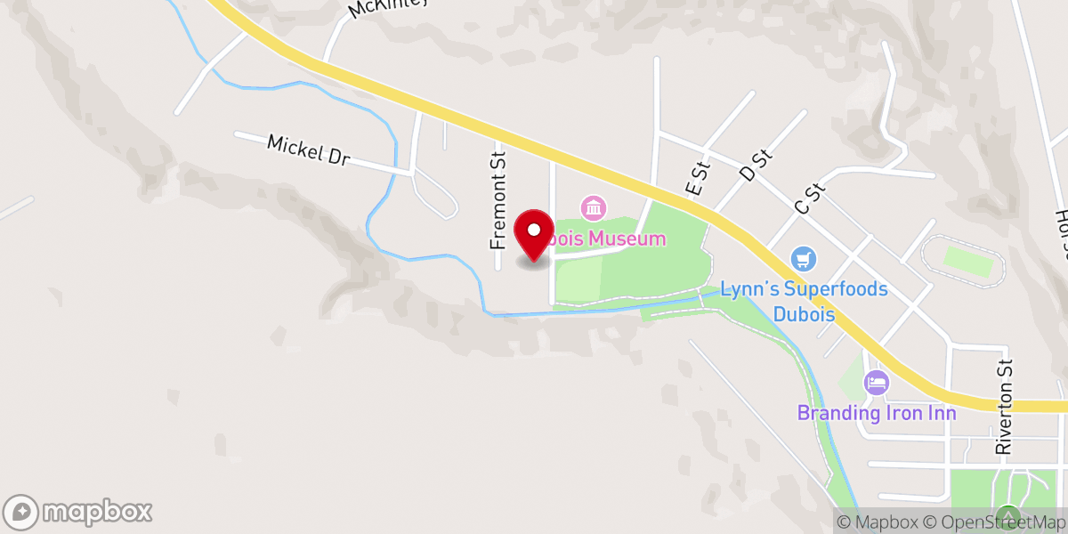 Map showing location of Headwaters Arts and Conference Center