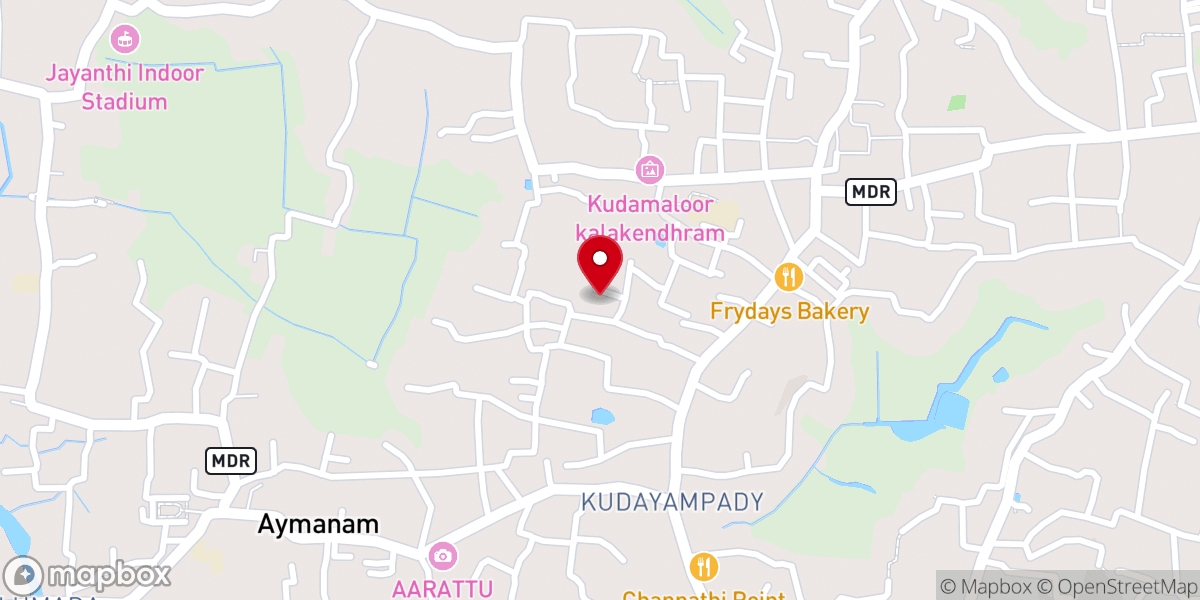 Map showing location of Christian Fellowship Church, Kottayam