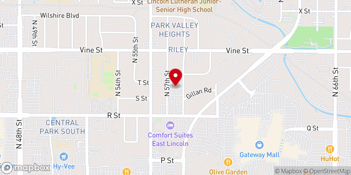 Map showing location of Second Baptist Church