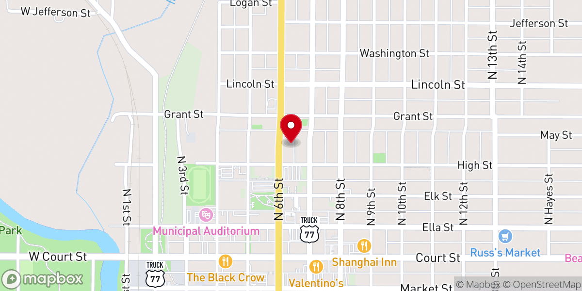 Map showing location of St. Joseph Catholic School, Beatrice