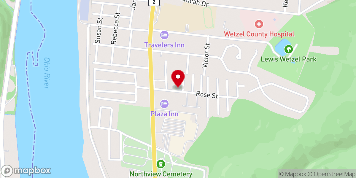 Map showing location of Chapel View Apartments