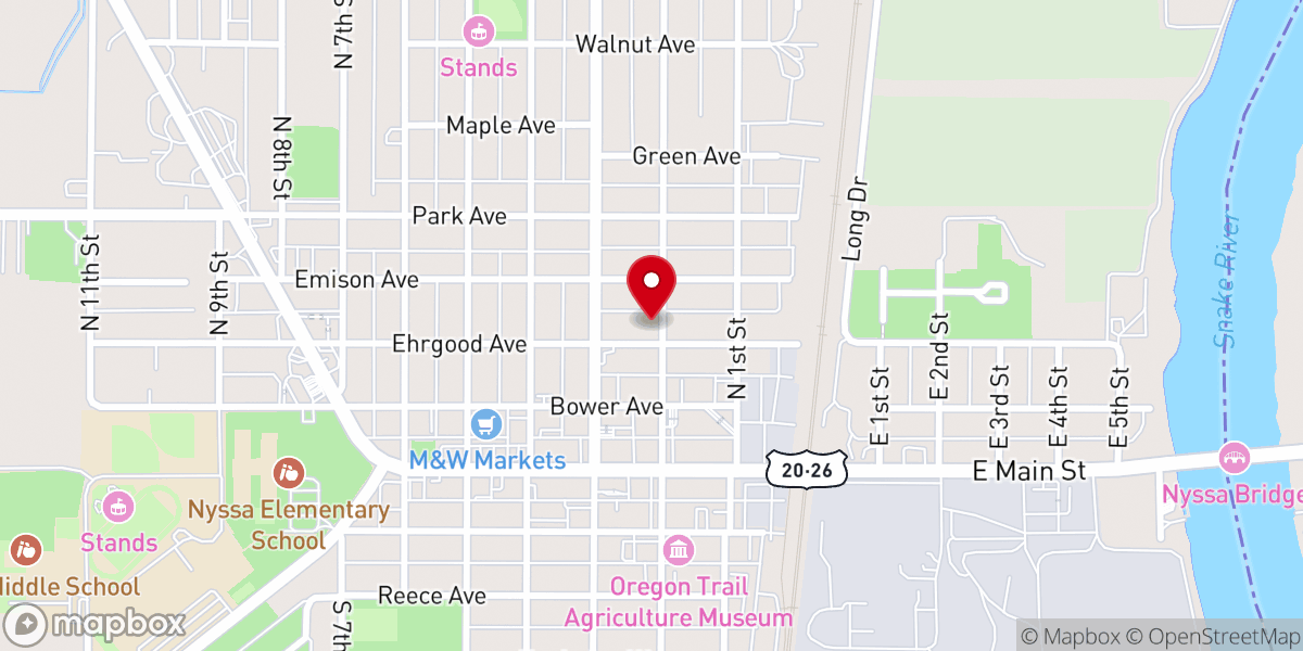 Map showing location of First Missionary Baptist Church