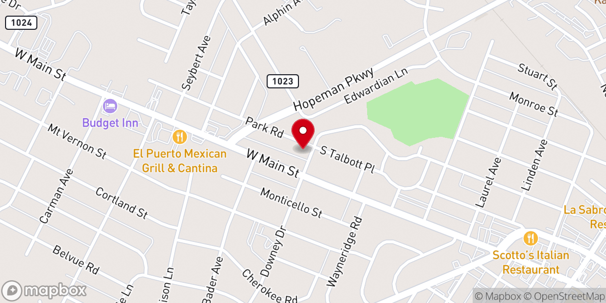 Map showing location of Faith Point Christian Center