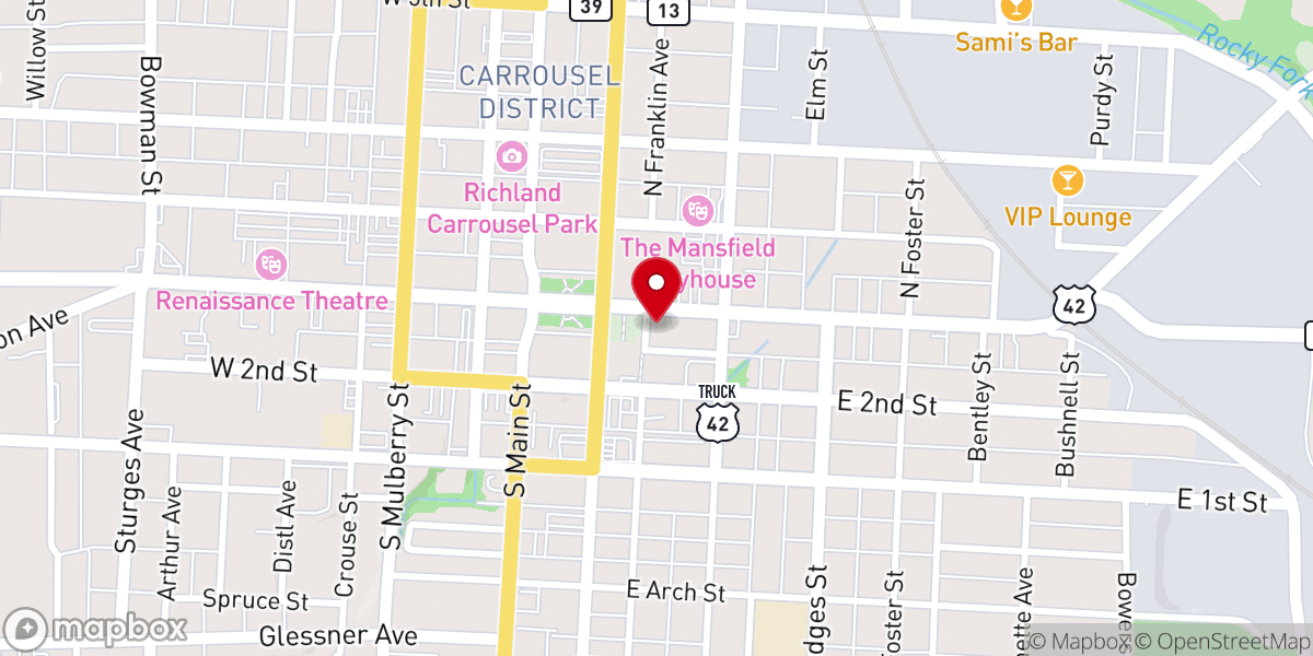 Map showing location of St. John's United Church of Christ