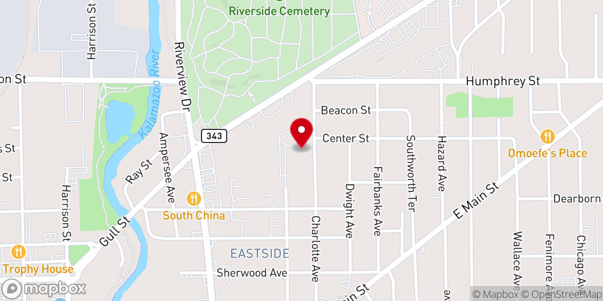 Map showing location of Saint Mary Catholic Church