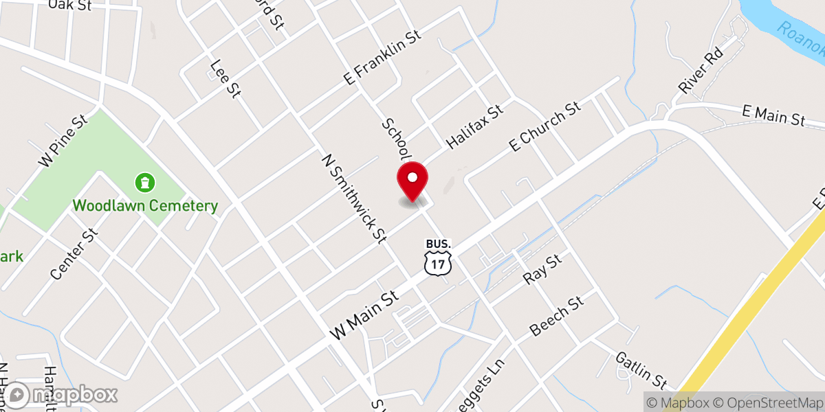 Map showing location of First United Methodist Church