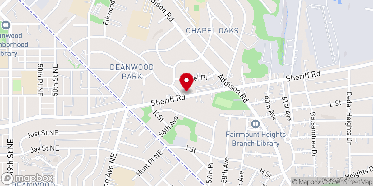 Map showing location of One Way United Church-Christ