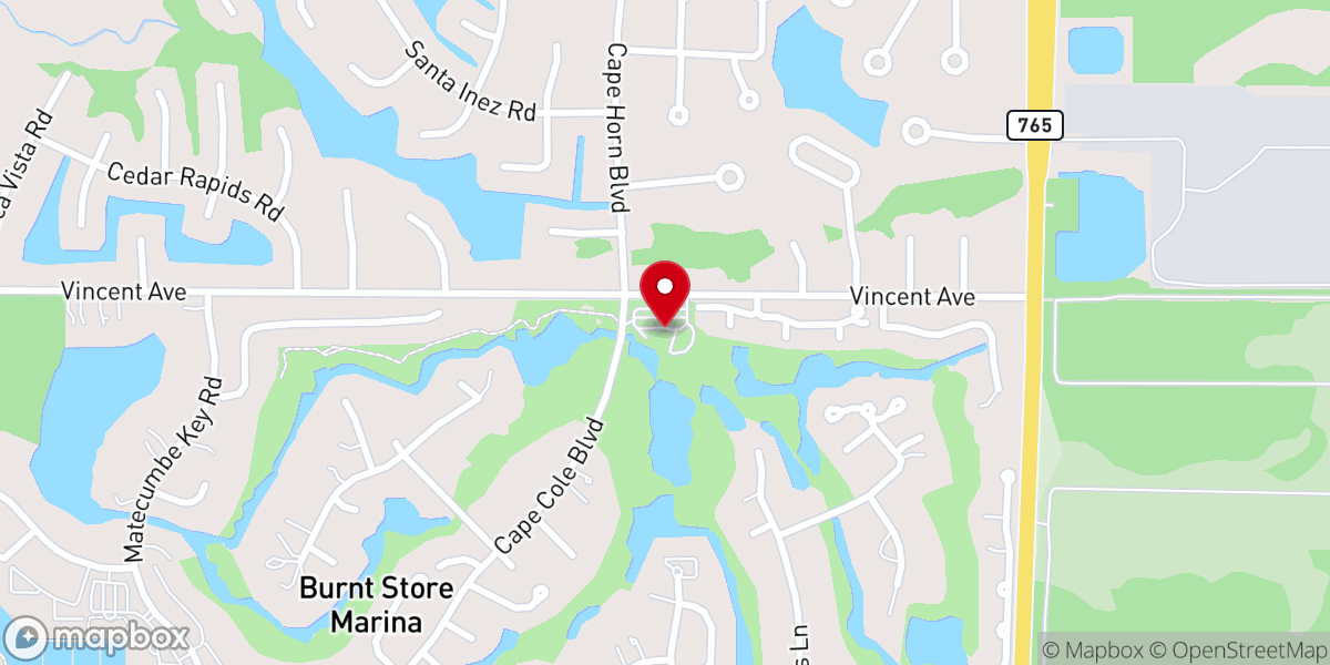 Map showing location of Burnt Store Marina C.C.