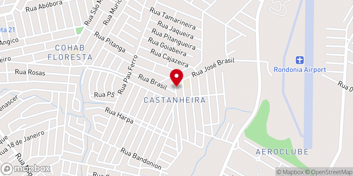 Map showing location of Templo Batista Biblico Grande Comissão