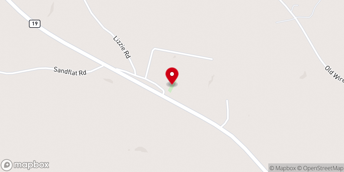 Map showing location of Carmel Baptist Church