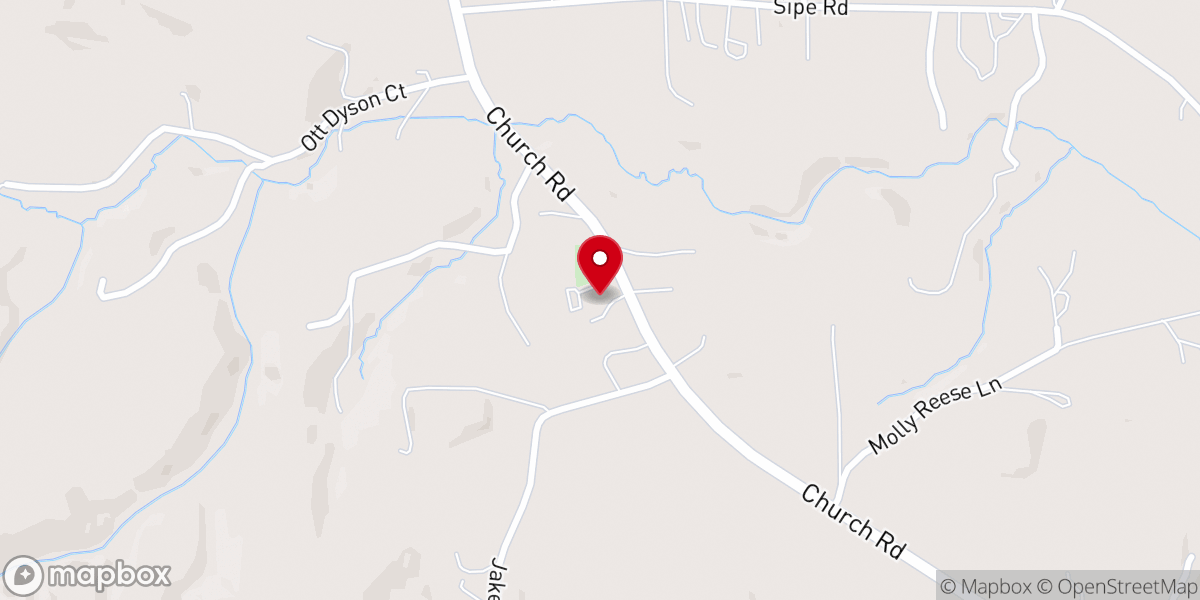 Map showing location of St Luke Lutheran Church