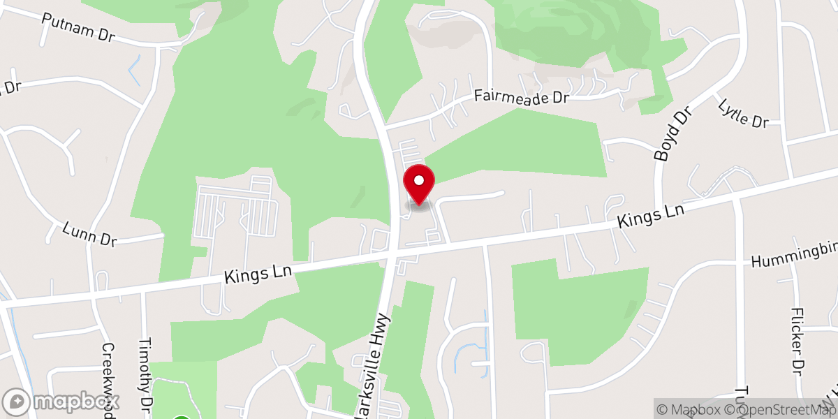 Map showing location of Cathedral of Praise Inc