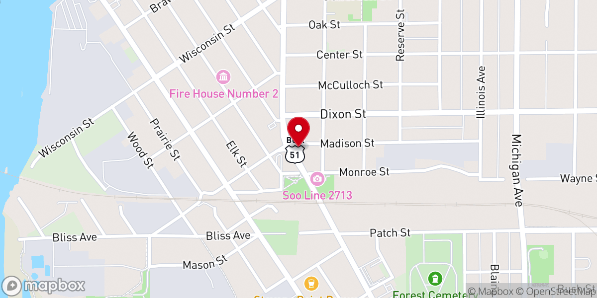 Map showing location of Sunflower Café