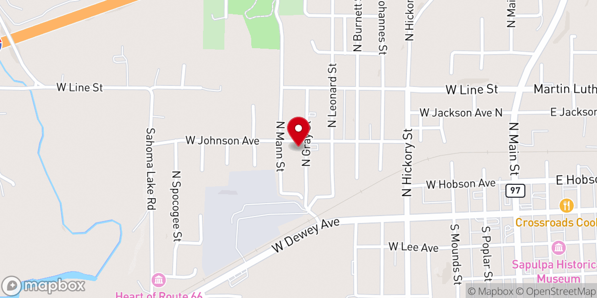 Map showing location of Mount Olive Baptist Church